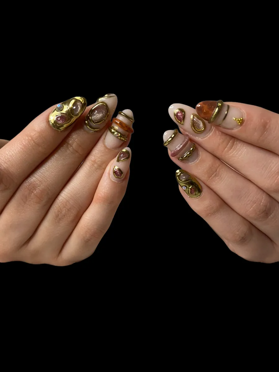 Acrygel 3D avec pierres et ornements