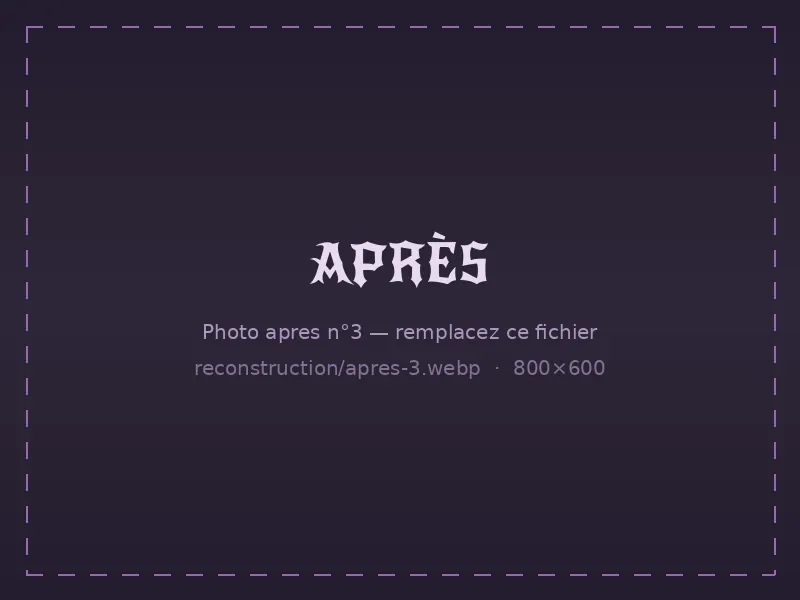 Ongles reconstruits avec nail art après soin — exemple 3